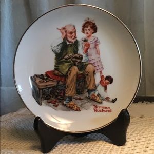 1984 Norman Rockwell The Cobbler Collectors Plate Vintage Retro Wall Hanging